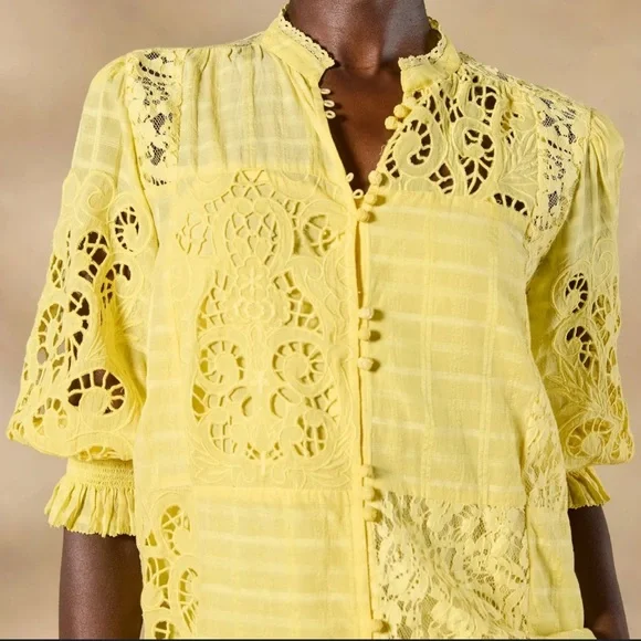 NWT Sundance Garbo Lace Top Size Large - Picture 2 of 4